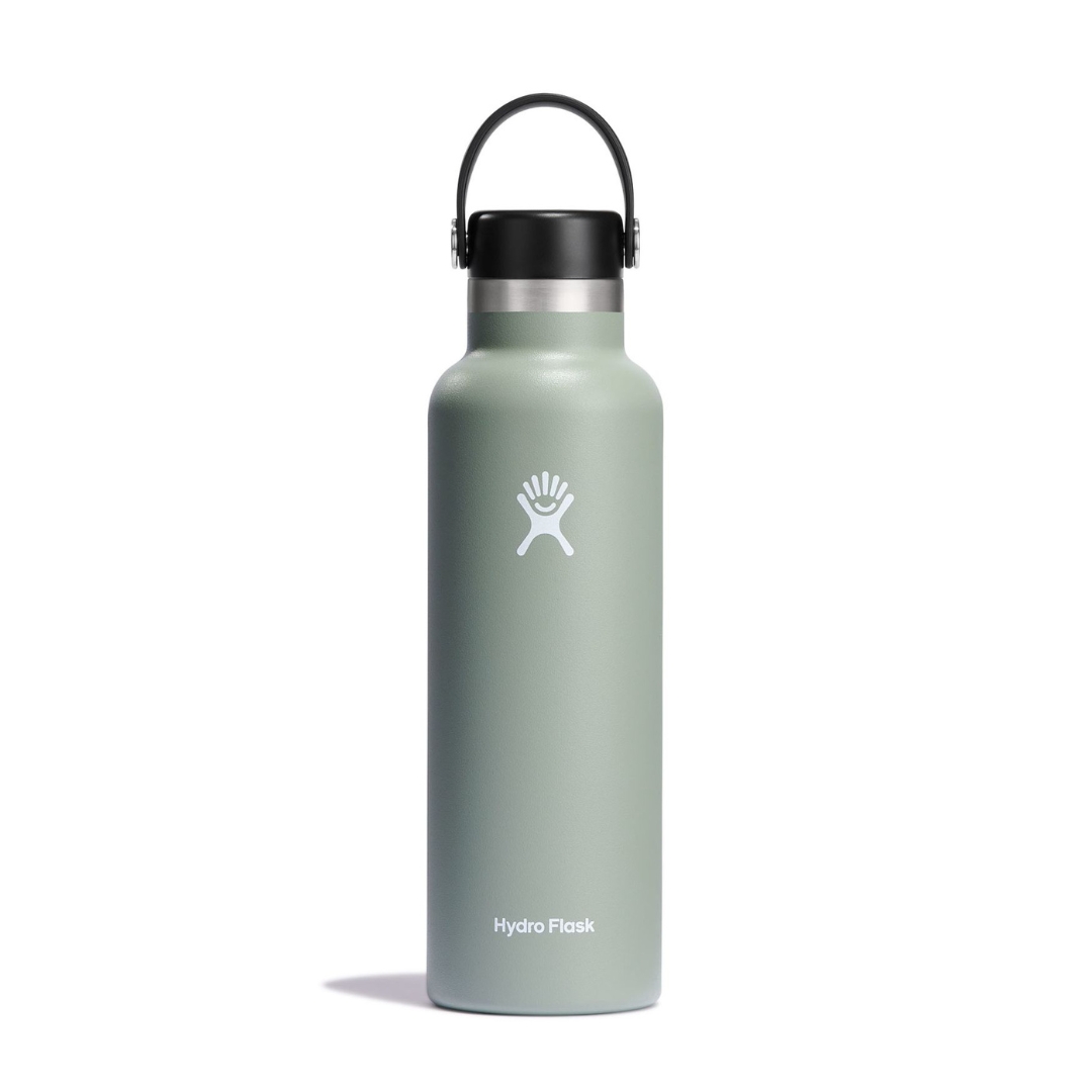 BOUTEILLE ISOTHERME HYDRO FLASK STANDARD MOUTH 21 OZ COULEUR AGAVE VUE D ELA BOUTEILLE GRISE/VERTE PALE DE FACE