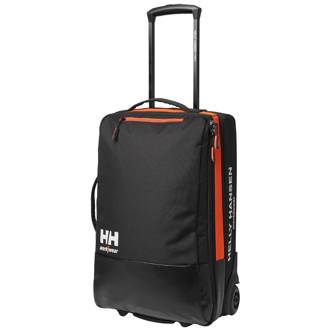 VALISE HELLY HANSEN WORKWEAR KENSINGTON TROLLEY 45L vue debout de profil avant gauche