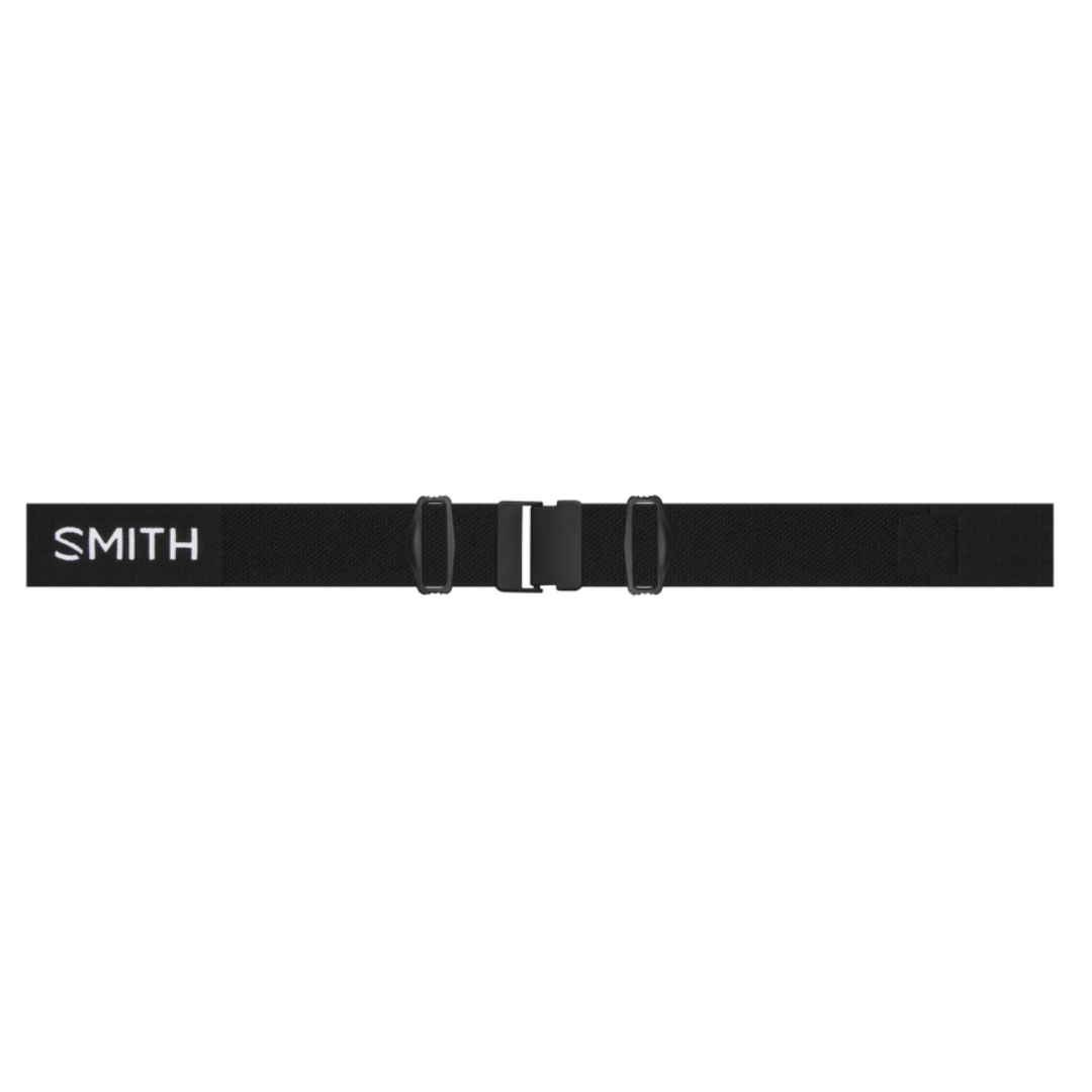 LUNETTE DE SKI ALPIN SMITH OPTICS I/O MAG POUR ADULTE VUE DE LA BANDE ÉLASTIQUE NOIRE LETTRÉE BLANCHE