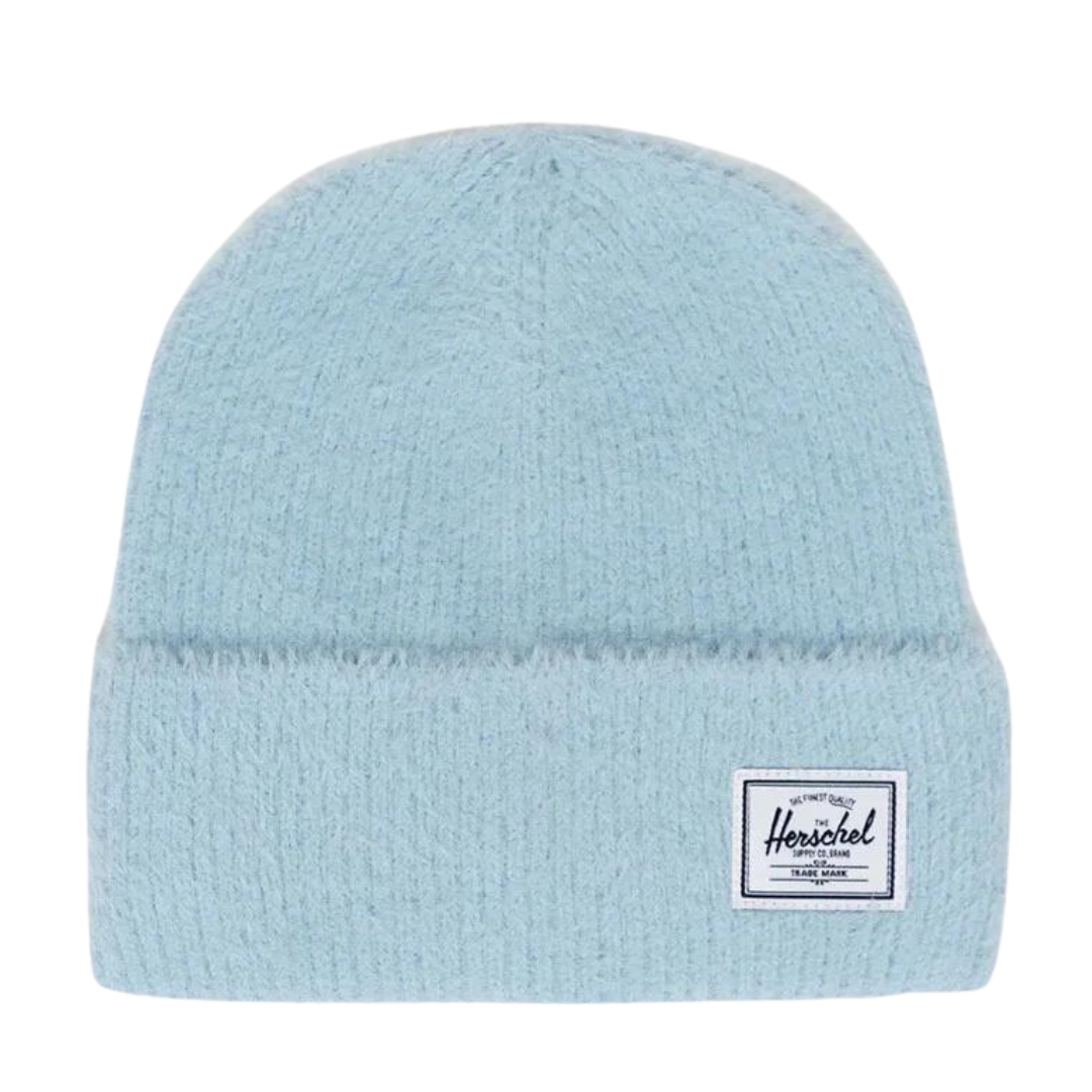 TUQUE HERSCHLE POLSON FAUX MOHAIR POUR ADULTE COULEUR BERRY VUE DE LA TUQUE BLEU CIEL DE FACE