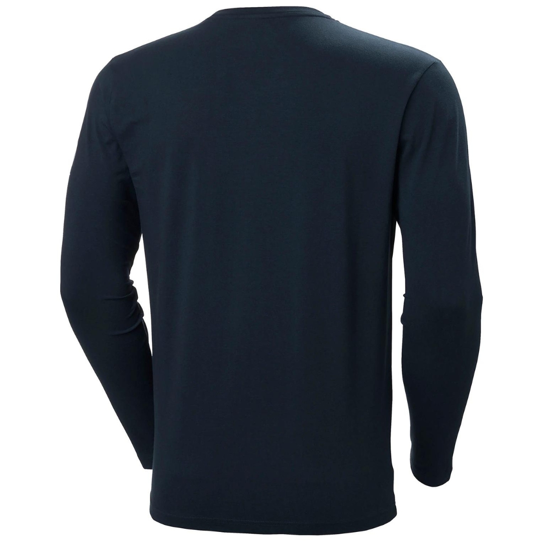 CHANDAIL À MANCHES LONGUES HELLY HANSEN WORKWEAR KENSINGTON POUR HOMME couleur navy chandail vu de dos chandail couleur unie