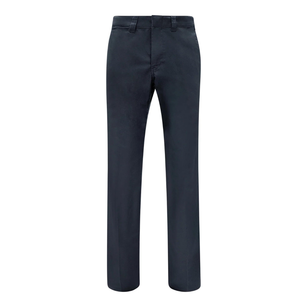 PANTALON DE TRAVAIL CLASSIQUE TASK POUR HOMME couleur navy vu de face large passant à ceinture visible