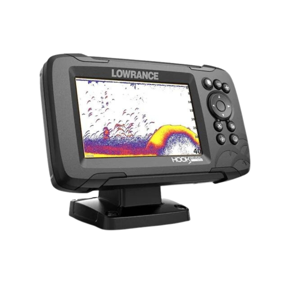SONAR PORTATIF LOWRANCE HOOK REVEAL 5 SPLIT SHOT ALL SEASON VUE DE L'ÉCRAN DU SONAR