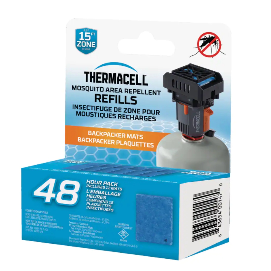 RECHARGE DE CHASSE-MOUSTIQUES /INSECTES THERMACELL 48 HEURES SANS DEET Boîte de recharge de couleur bleu thermacell