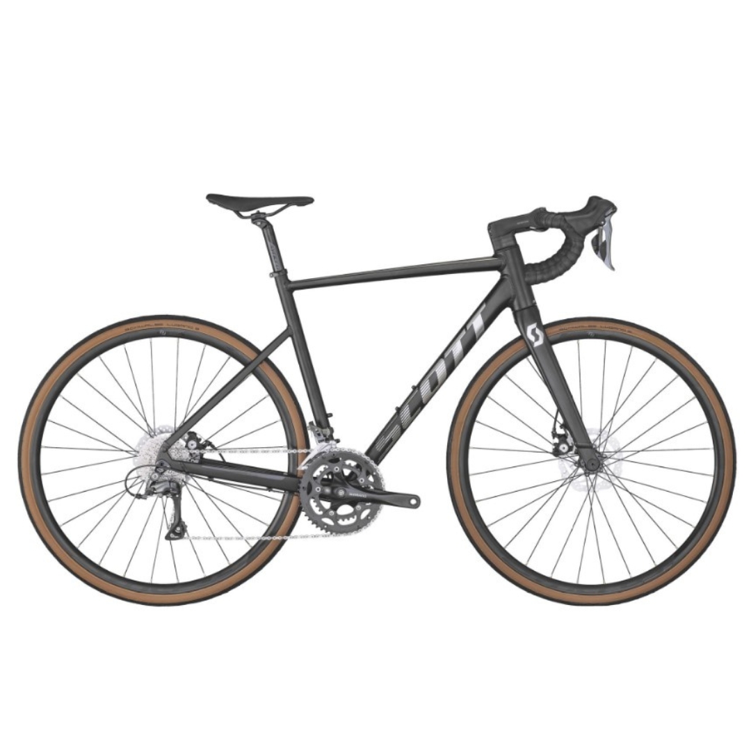 VÉLO DE ROUTE SCOTT SPEEDSTER 40 couleur gris charcoal vu de profil du vélo gris foncé