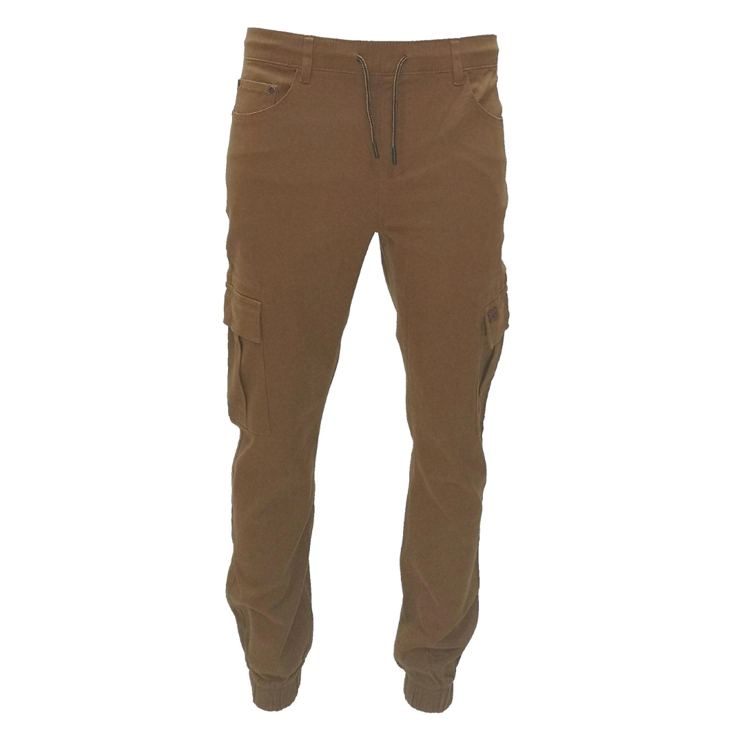 PANTALON DE TRAVAIL TASK CARGO EXTENSIBLE POUR HOMME couleur dk sand vu de face du pantalon beige foncé