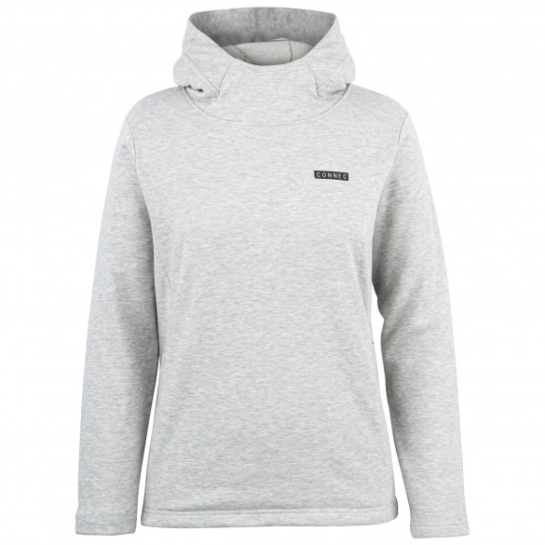 Le chandail à capuchon Connec Outdoors de couleur HEATHER GREY tofino pour femme comprend un filet moustiquaire dissimulé dans son capuchon offre la protection parfaite pour les insectes tout en restant subtil lorsqu’il n’est pas utilisé.Hoodie au look épuré est conçu d’un coton poly brossé offrant un extérieur uniforme et lisse alors que son intérieur de molleton brossé crée une sensation de confort et offre un haut niveau de respirabilité. Ses deux poches à fermeture éclair à la taille sécurisent vos objets et ses poignets ainsi que sa taille faits de bandes côtelées offrent un soutien additionnel aux manches et au corps du vêtement.Logo connec de couleur noir avec écriture blanche. 