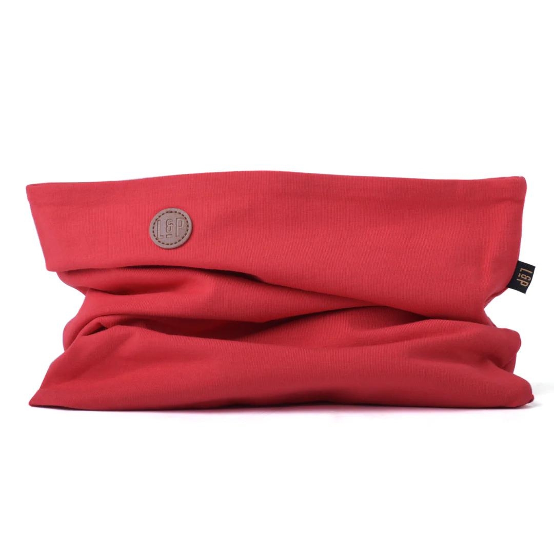 CACHE-COU EN COTON ULTRA DOUX L & P APPAREL POUR ENFANT ET ADULTE couleur rouge