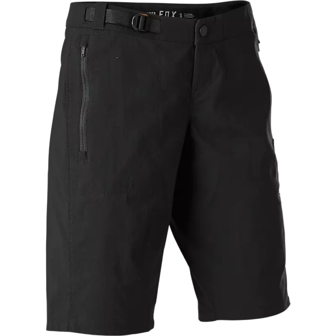 SHORT DE VÉLO DE MONTAGNE FOX RANGER POUR femme couleur black vu de face