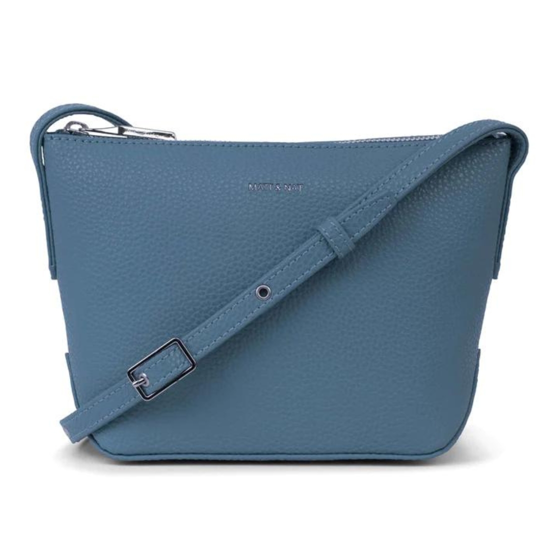 SAC À BANDOULIÈRE MATT & NAT SAM PURITY COULEUR GALAXY VU DU SAC BLEU DE FACE