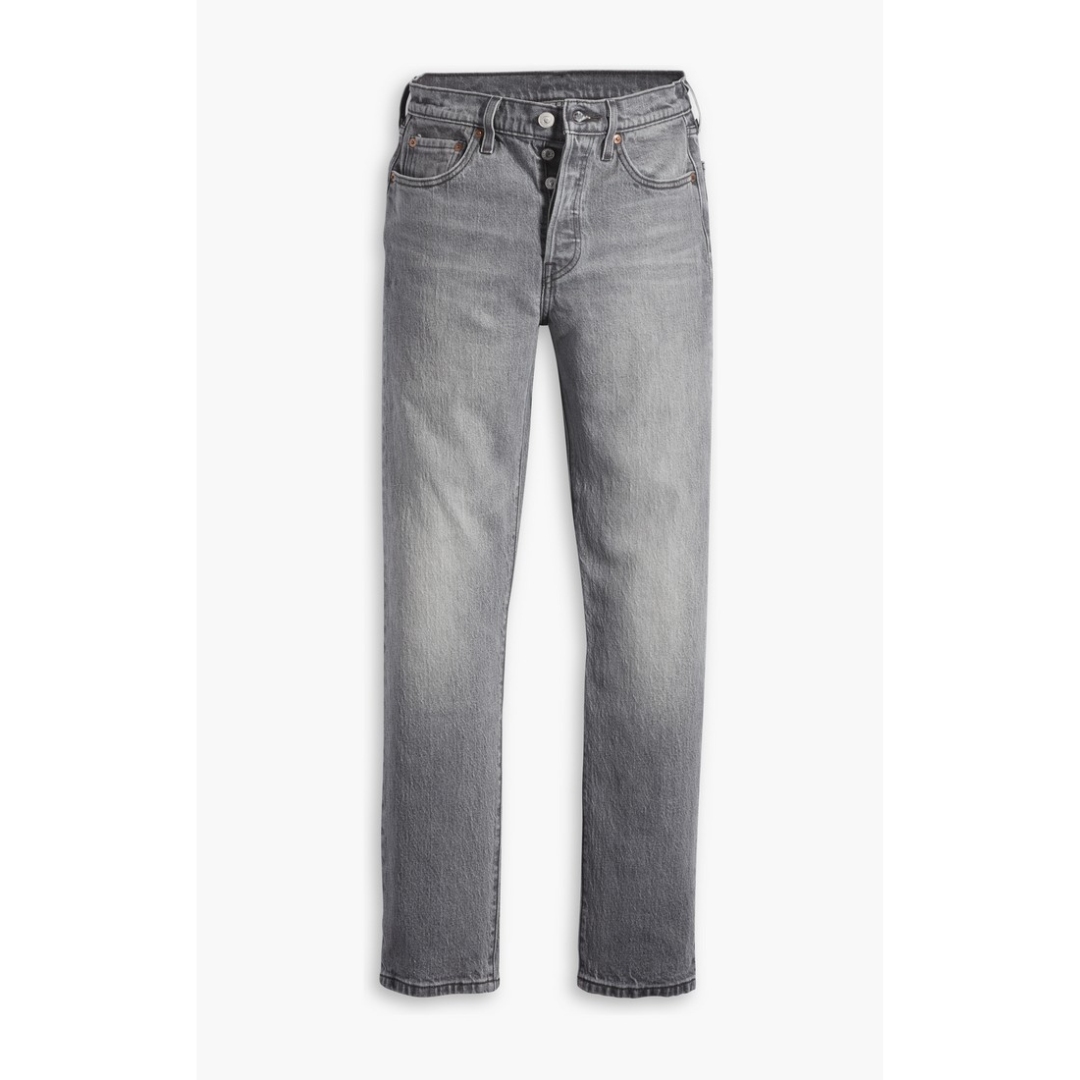 JEAN LEVI'S 501 ORIGINAL POUR FEMME couleur 0447 PORCINI HAZE vu du jean gris délavé de face