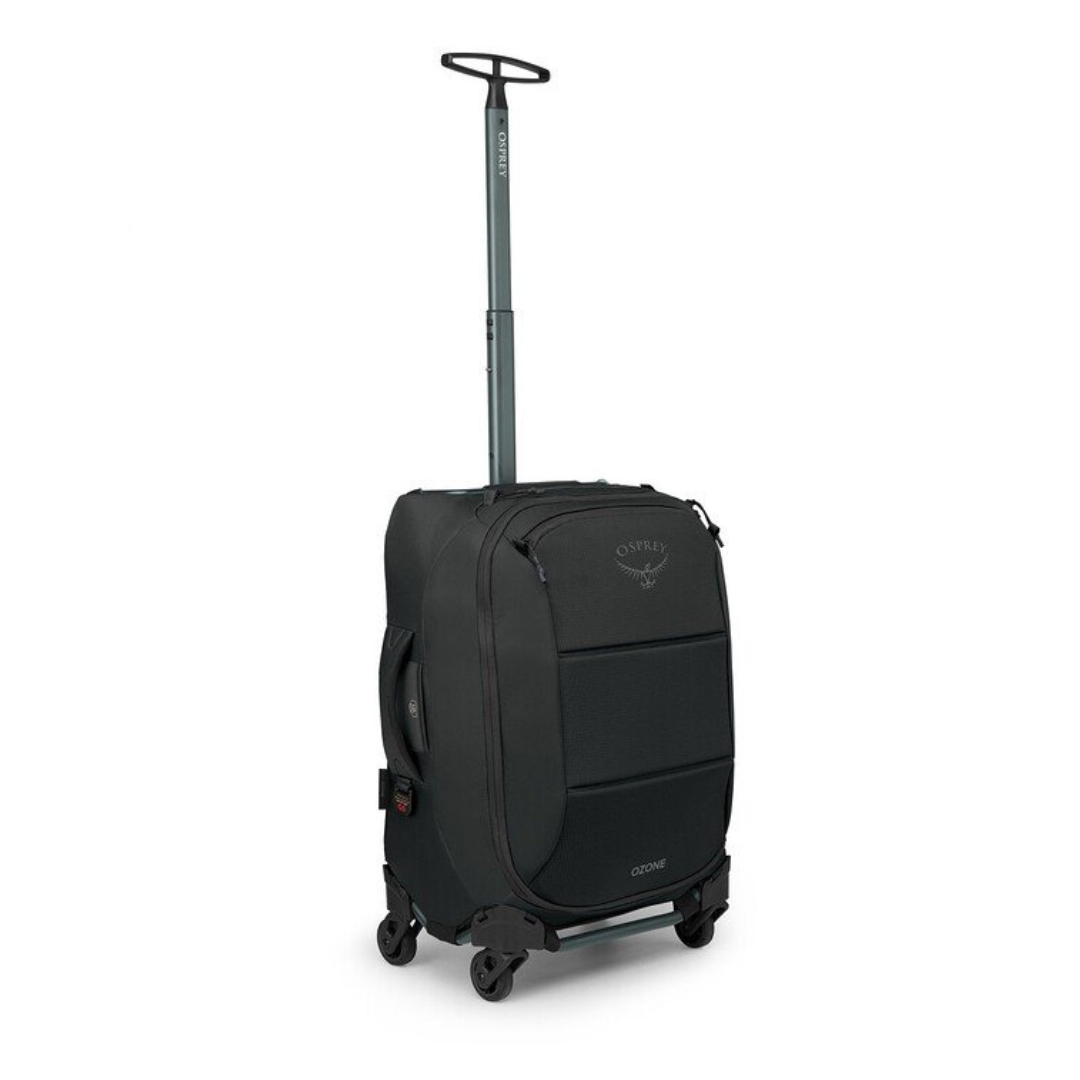 SAC DE VOYAGE OSPREY OZONE 4-WHEEL CARRY ON 38L couleur black vu du sac noir de face