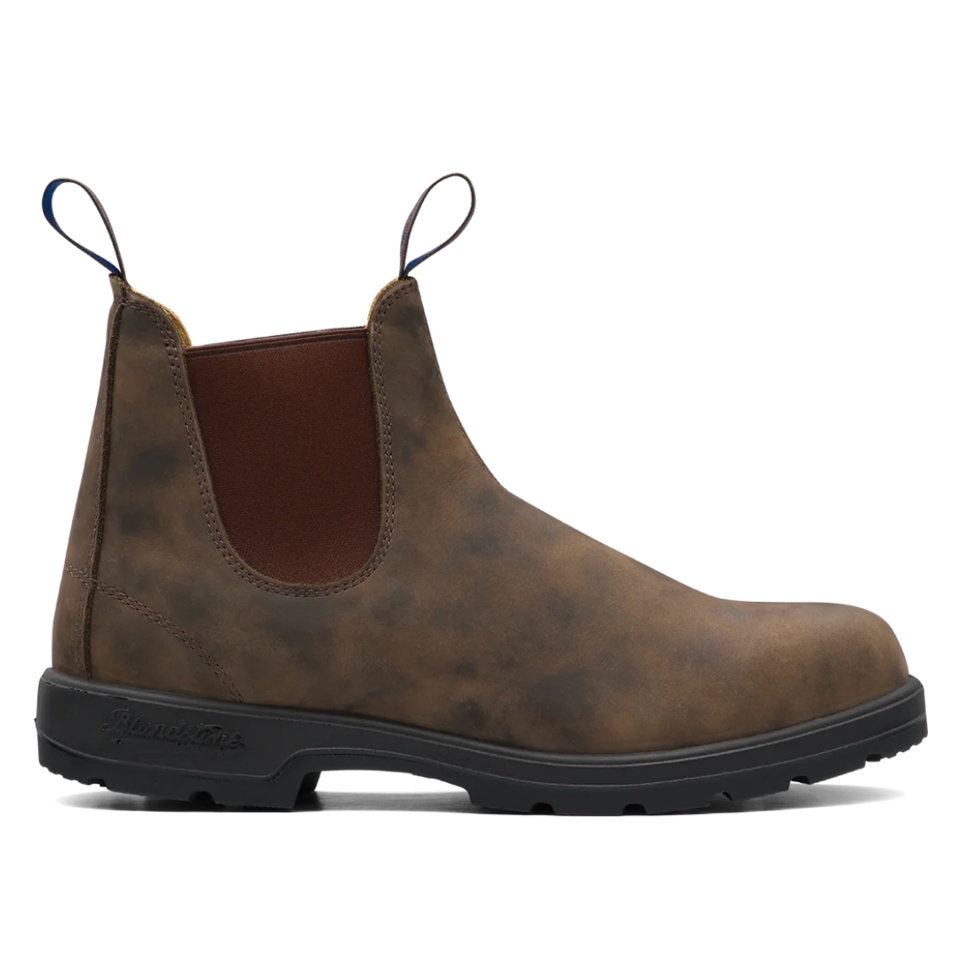 BOTTE D'HIVER BLUNDSTONE 584 BRUN RUSTIQUE HIVER THERMIQUE UNISEXE VUE DE LA BOTTE DROITE DE COULEUR BRUNE DE PROFIL DROIT