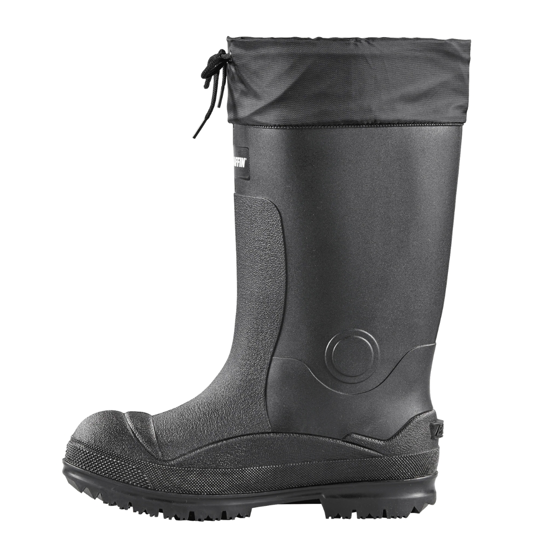 BOTTE D'HIVER DE SÉCURITÉ BAFFIN TITAN (SANS PROTECTION) couleur noir vue de la botte droite entièrement noire de profil gauche