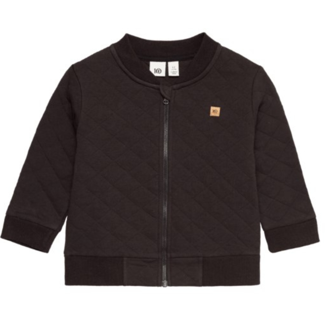 VESTE TENTREE MATELASSÉE À GLISSIÈRE POUR ENFANT (2T À 5T) COULEUR METEORITE BLACK VU DE LA VESTE DE FACE