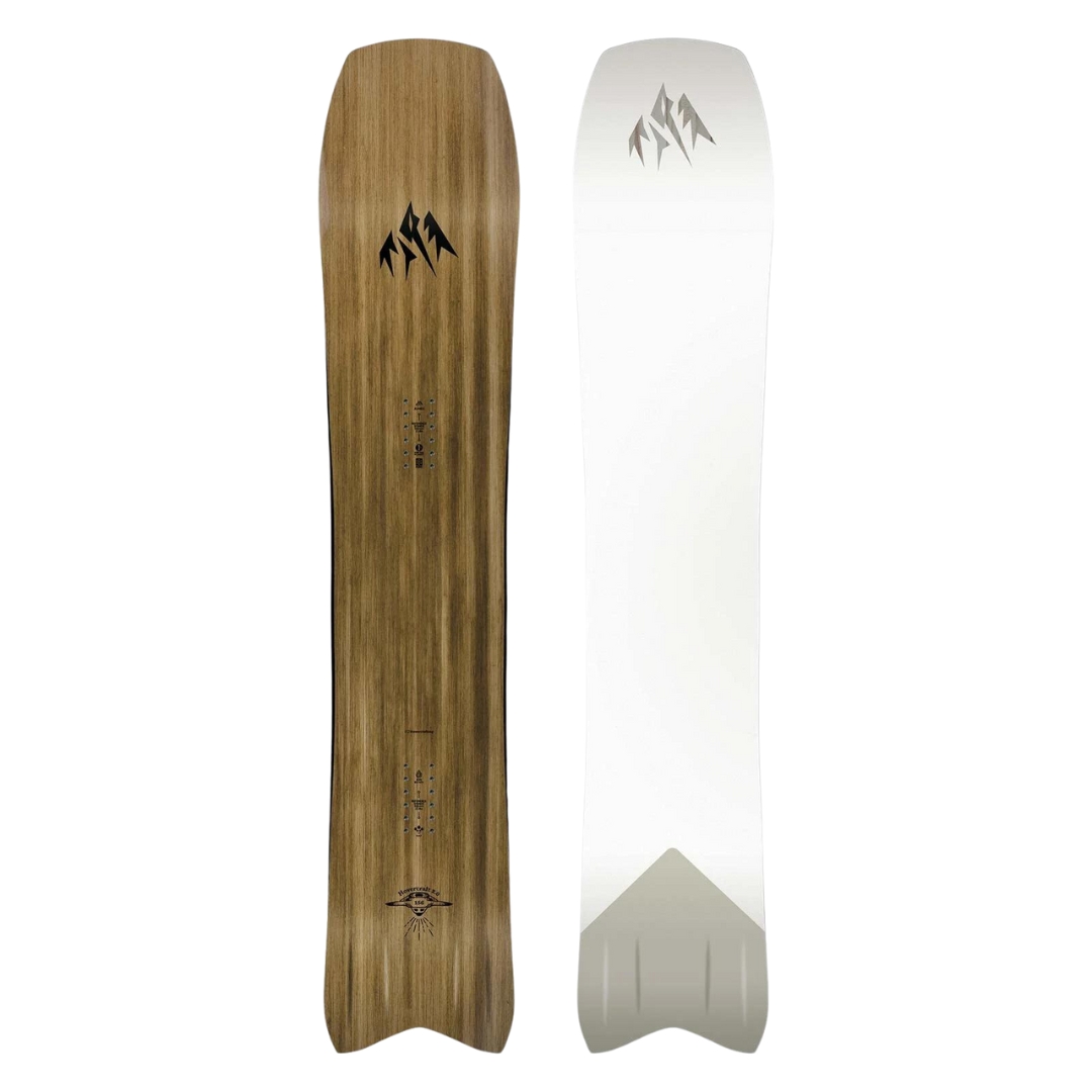 PLANCHE À NEIGE JONES HOVERCRAFT 2.0 POUR HOMME vue de la planche couleur imitation bois du dessus et du dessous