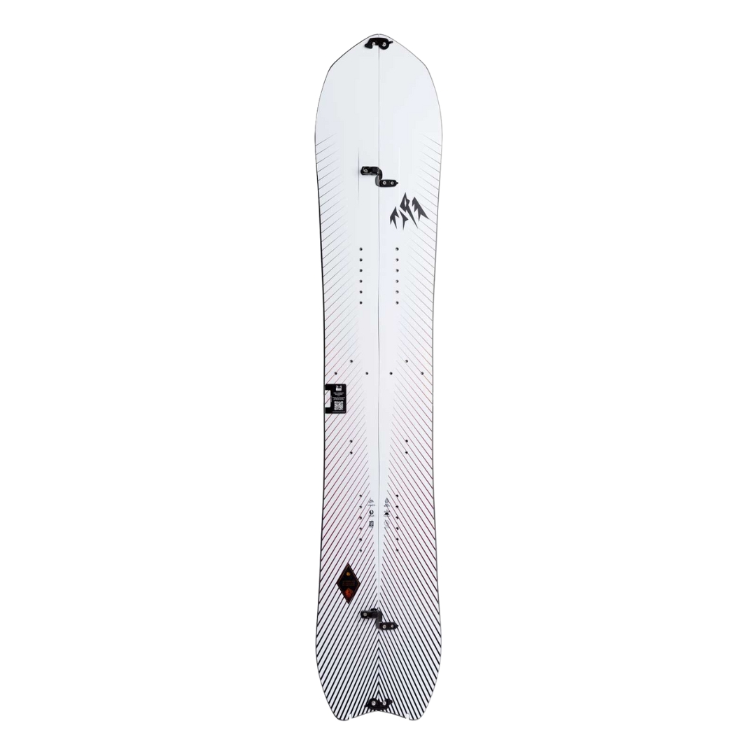 SPLITBOARD JONES STRATOS POUR HOMME vu de la planche blanche lignée rouge et noire vue du dessus