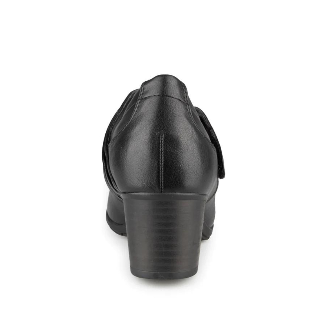 CHAUSSURE URBAINE ULTIME CONFORT MILYBETT POUR FEMME couleur noir vu de la chaussure noire de l'arrière