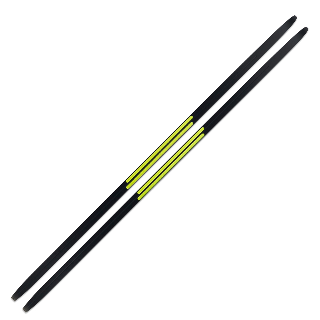 SKI DE FOND FISCHER TWIN SKIN PERFORMANCE STIFF IFP vue des deux skis du dessous
