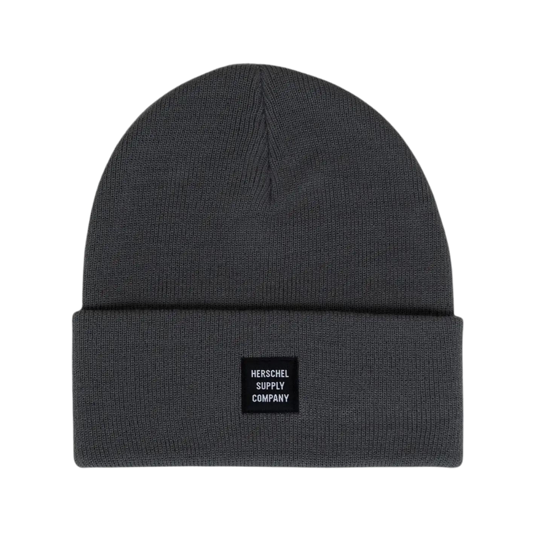TUQUE HERSCHEL ABBOTT POUR ADULTE COULEUR GARGOYLE VUE DE LA TUQUE GRISE FONCÉE DE FACE