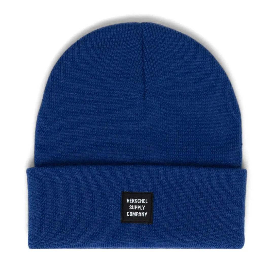 TUQUE HERSCHEL ABBOTT POUR ADULTE COULEUR BLUING VUE DE LA TUQUE BLEUE DE FACE