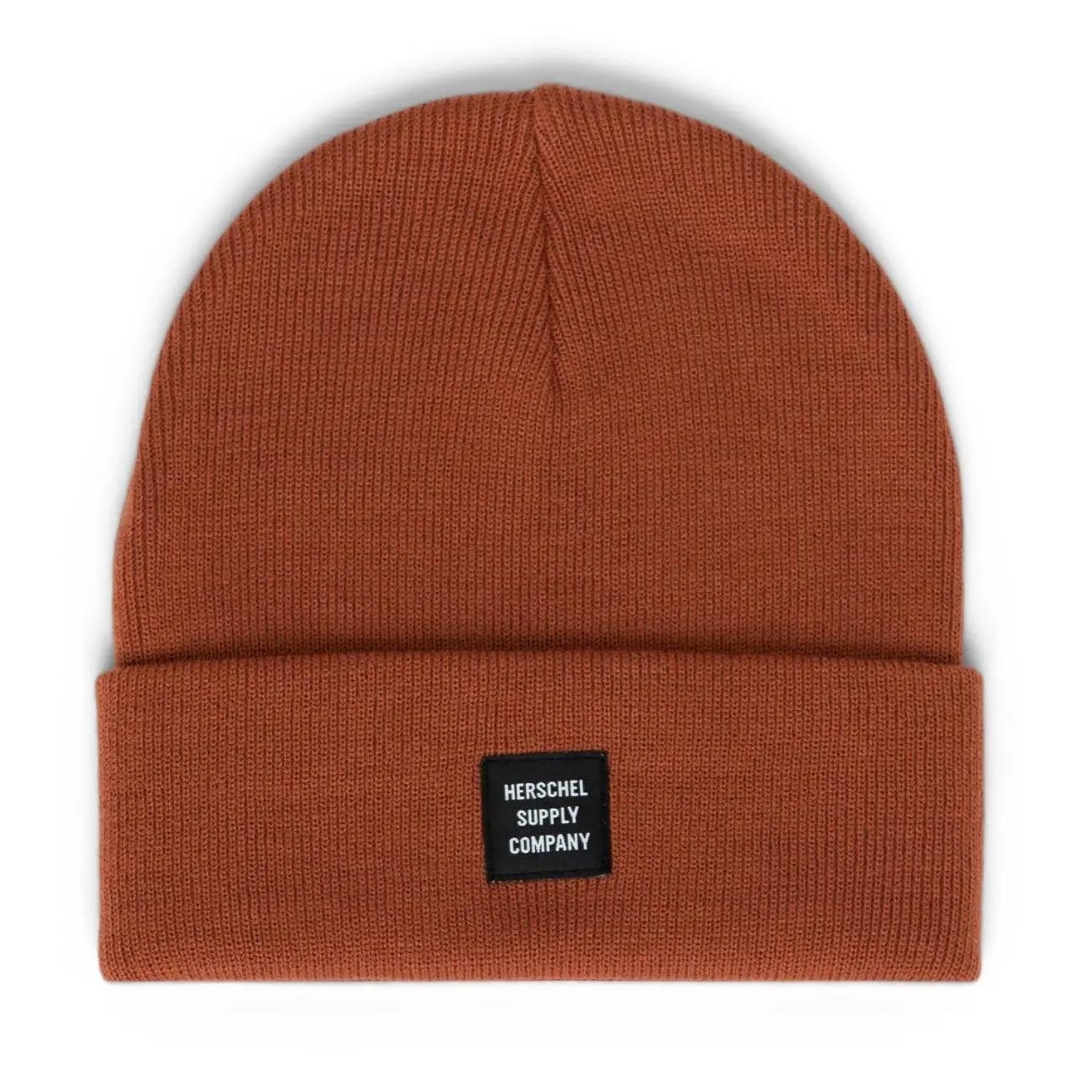 TUQUE HERSCHEL ABBOTT POUR ADULTE COULEUR CHUTNEY VUE DE LA TUQUE ORANGE BRÛLÉ DE FACE