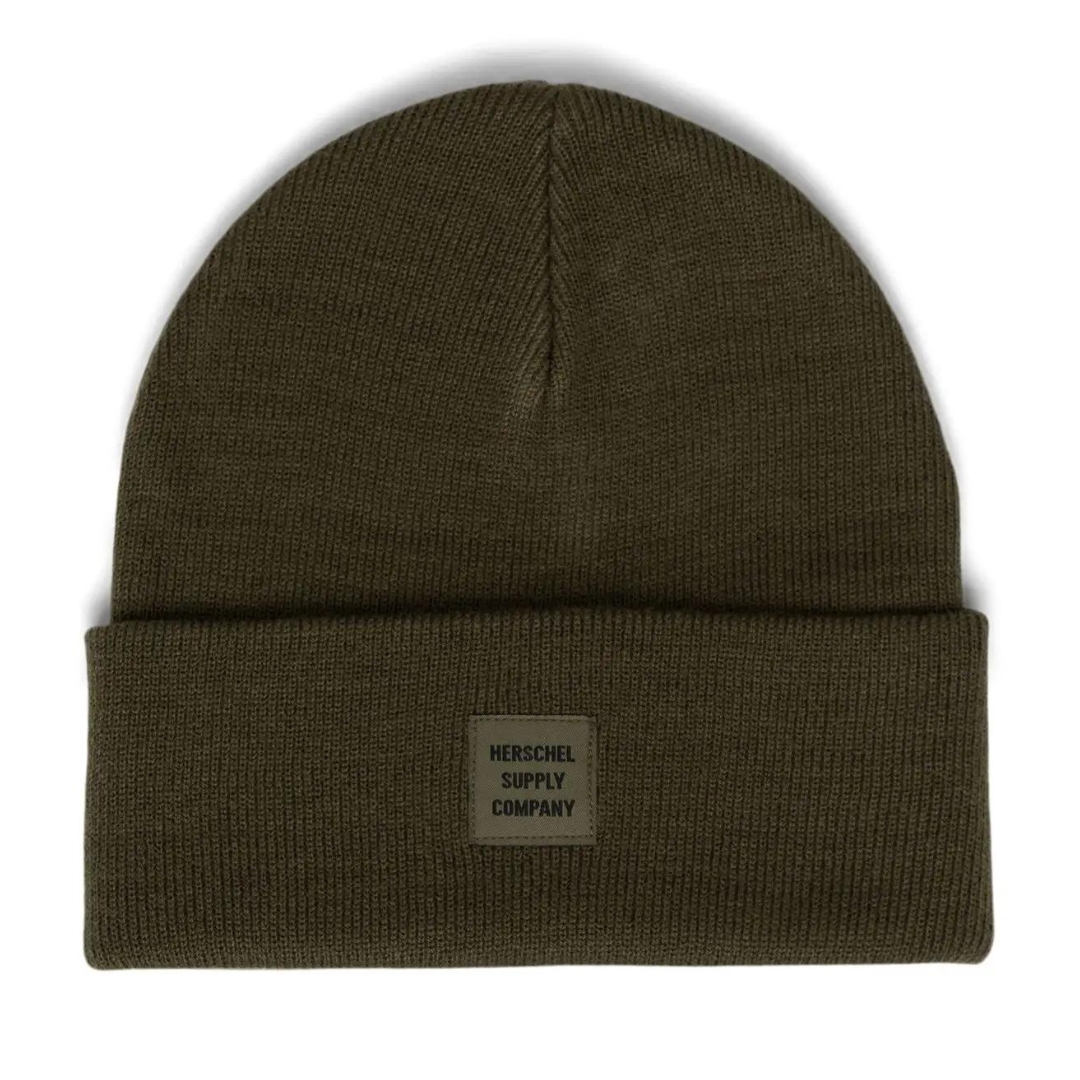 TUQUE HERSCHEL ABBOTT POUR ADULTE COULEUR IVY GREEN VUE DE LA TUQUE VERTE OLIVE FONCÉ DE FACE