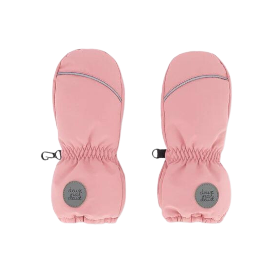 MITAINE DEUX PAR DEUX POUR ENFANT couleur duty rose vue des mitaines rose pales du dessus