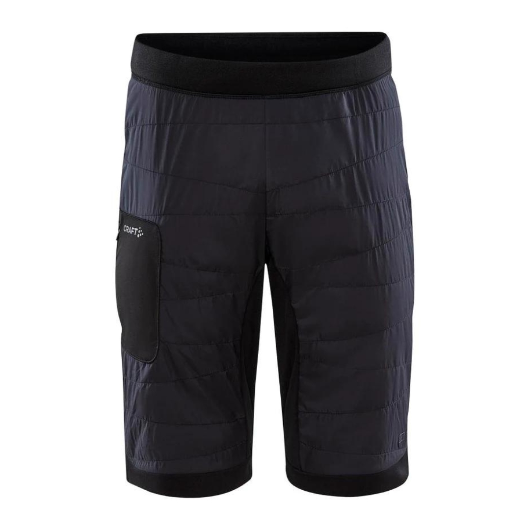SHORT ISOLÉ POUR SKI DE FOND CRAGT CORE NORDIC TRAINING INSULATE POUR HOMME COULEUR BLACK VU DU SHORT NOIR DE FACE