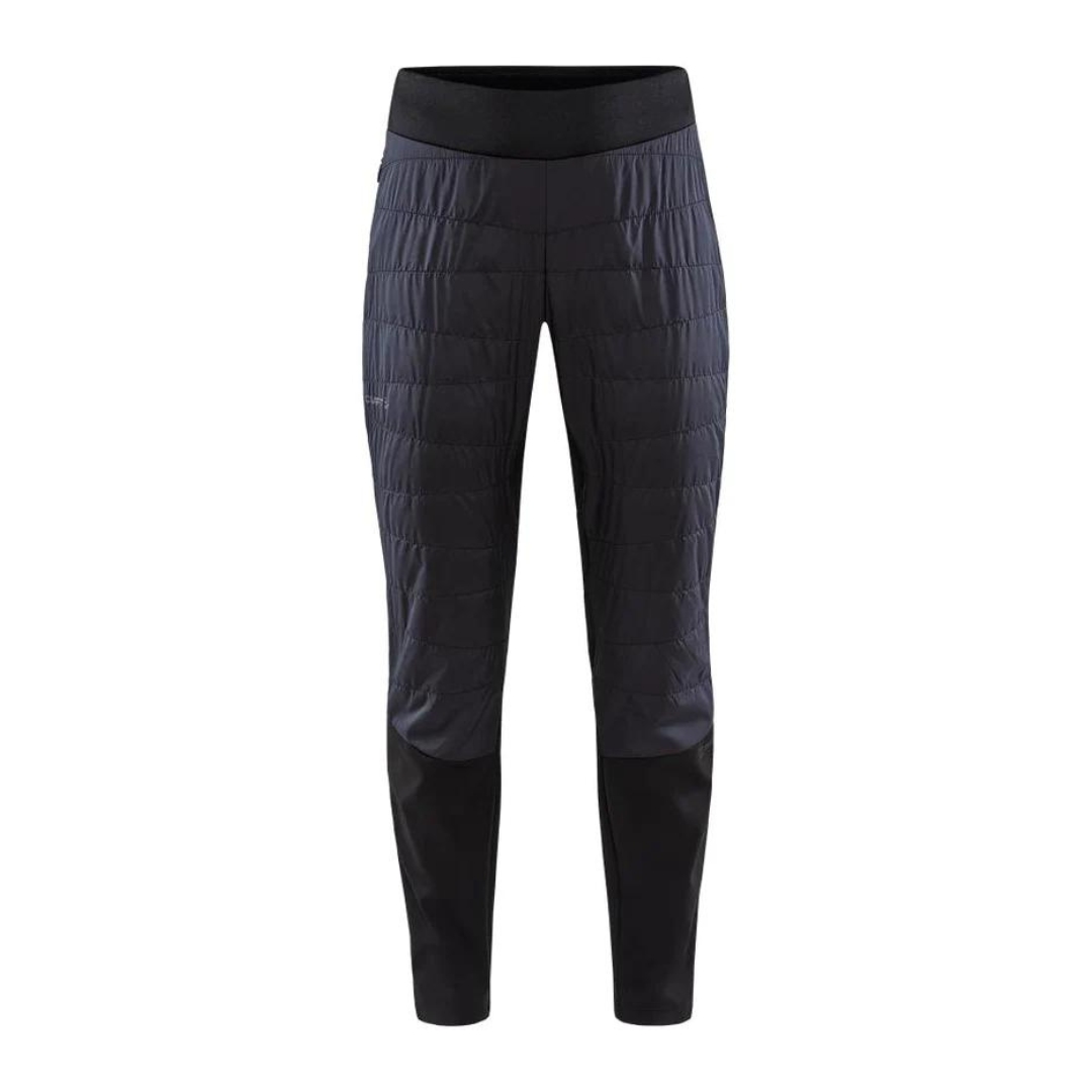 PANTALON ISOLÉ DE SKI DE FOND CRAFT CORE NORDIC TRAINING INSULATE POUR FEMME COULEUR BLACK VU DU PANTALON NOIR VU DE FACE
