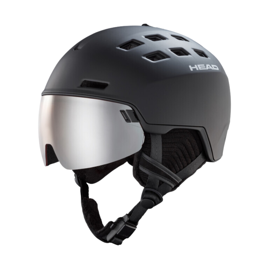 CASQUE DE SKI ALPIN HEAD RADAR POUR ADULTE couleur black vu du casque noir de face