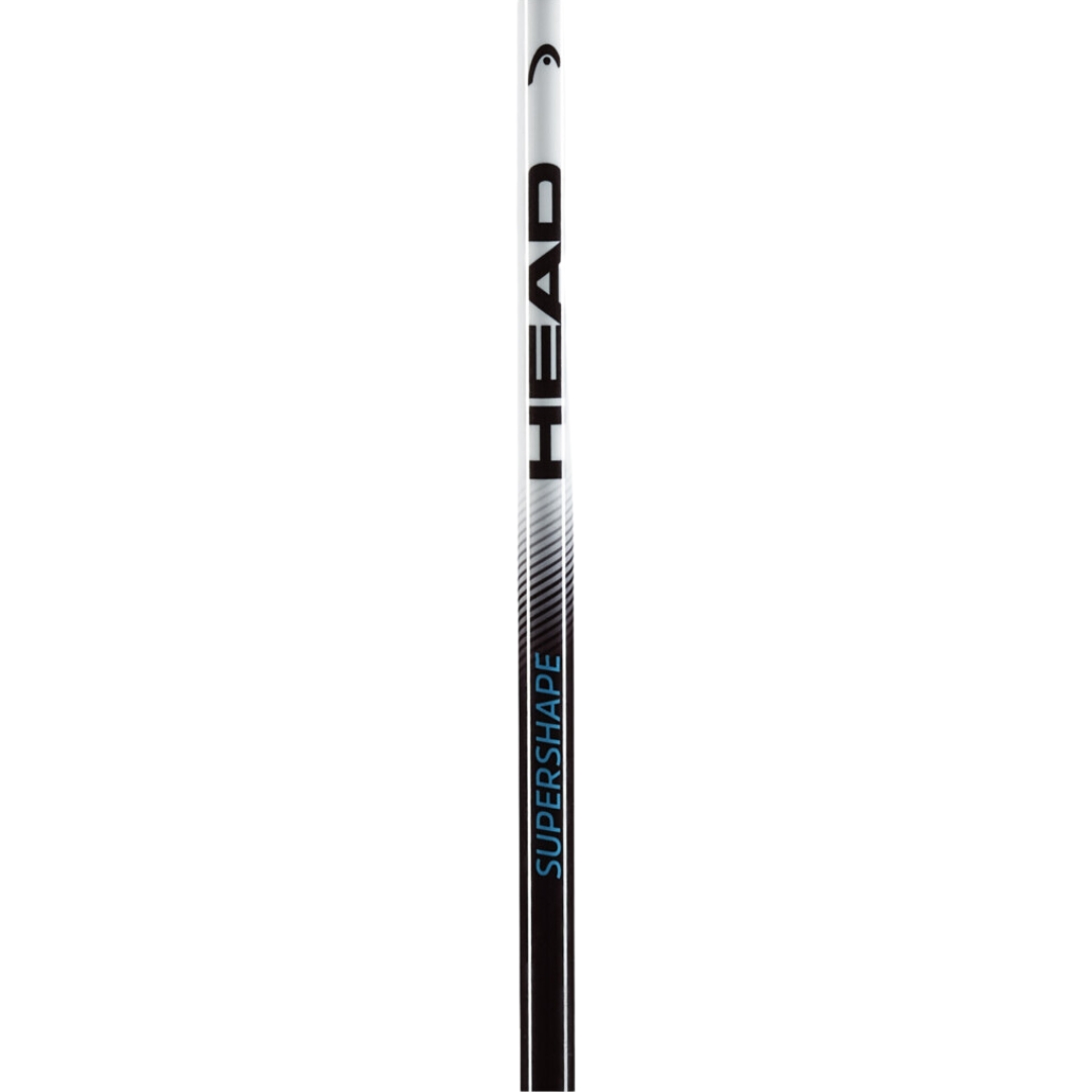 BÂTON AJUSTABLE DE SKI ALPIN HEAD SUPERSHAPE TEAM POUR ENFANT couleur white/black/speed blue vu en gros plan sur le nom de la marque et du modèle
