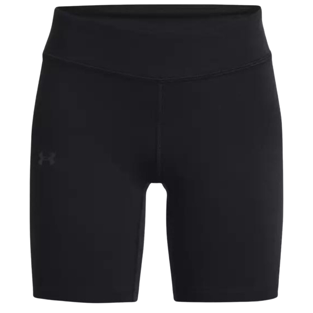 CUISSARD UNDER ARMOUR UA MOTION POUR FILLE COULEUR 001-BLACK/JET GRAY VU DU SHORT NOIR DE FACE