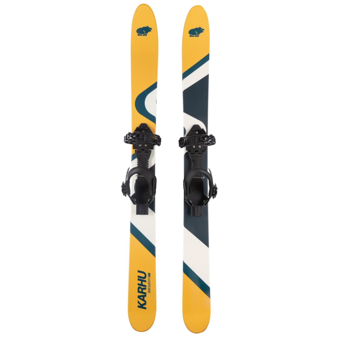 SKI RAQUETTE KARHU XT1 145 couleur orange vu du ski raquette jaune orange, bleu, noir et blanc du dessus