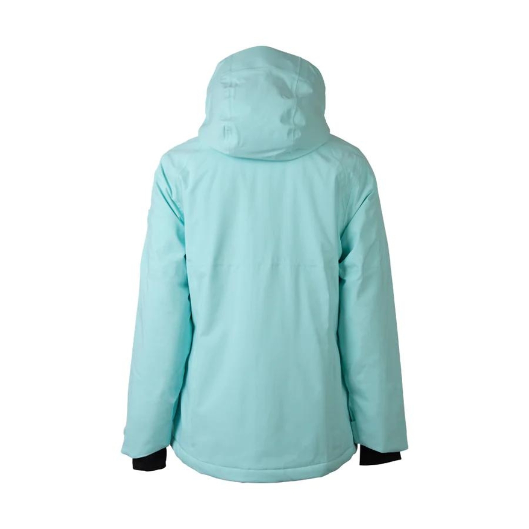 MANTEAU D'HIVER ISOLÉ VISTA DELIA POUR FEMME couleur turquoise vu du manteau turquoise pale de dos