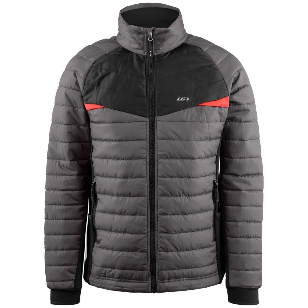 MANTEAU ISOLÉ LOUIS GARNEAU ENDURANCE POUR homme couleur gris vu du manteau gris, noir et rouge de FACE