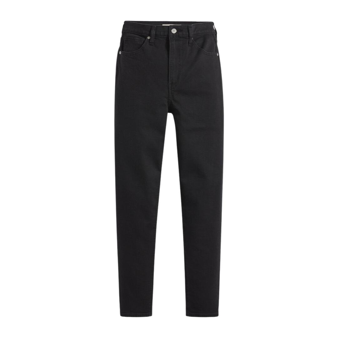 JEAN LEVI'S HIGH WAISTED MOM POUR FEMME couleur 0006-FLASH BLACK vu du jeans noir de face