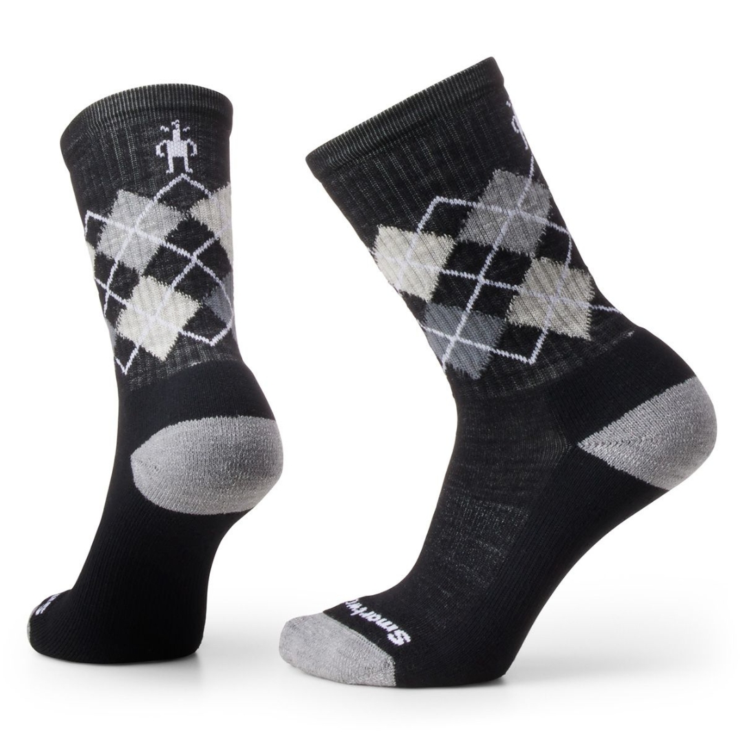 CHAUSSETTE DE TOUS LES JOURS SMARTWOOL DIAMOND POUR ADULTE COULEUR BLACK/LIGHT GREY VU DES BAS NOIR ET GRIS