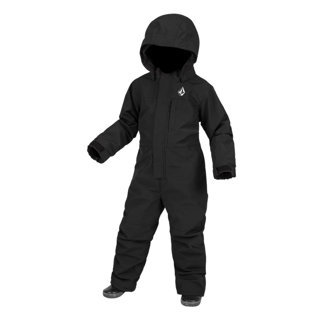 ENSEMBLE D'HIVER UNE PIÈCE VOLCOM ONESIE POUR ENFANT couleur blk-black vu de l'ensemble noir de face