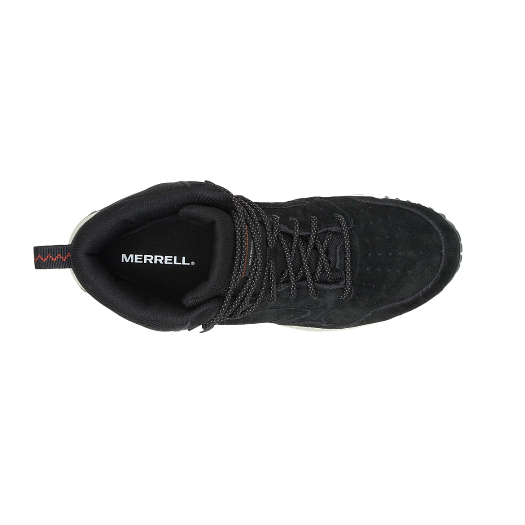 BOTTE-ESPADRILLE D'HIVER IMPERMÉABLE MERRELL WILDWOOD MID POUR HOMME couleur black vue de la botte espadrille couleur noire et grise du dessus