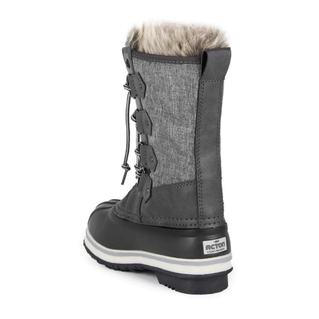 Bottes D'hiver Pour Enfants Cherei En Cuir Italien - Taille 20 EU (9.5 US) - Couleur Violet/noir - Doublure Fourrure - Semelle Antidérapante - Neuves En Boîte