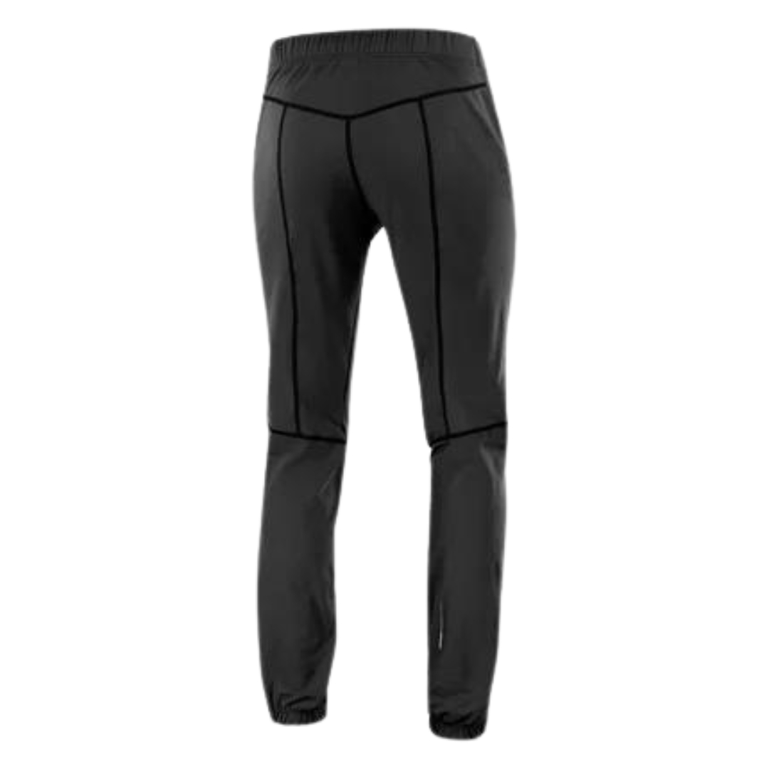 PANTALON DE NEIGE SALOMON RS WARM SOFTSHELL POUR HOMME couleur deep black vu du pantalon noir de dos