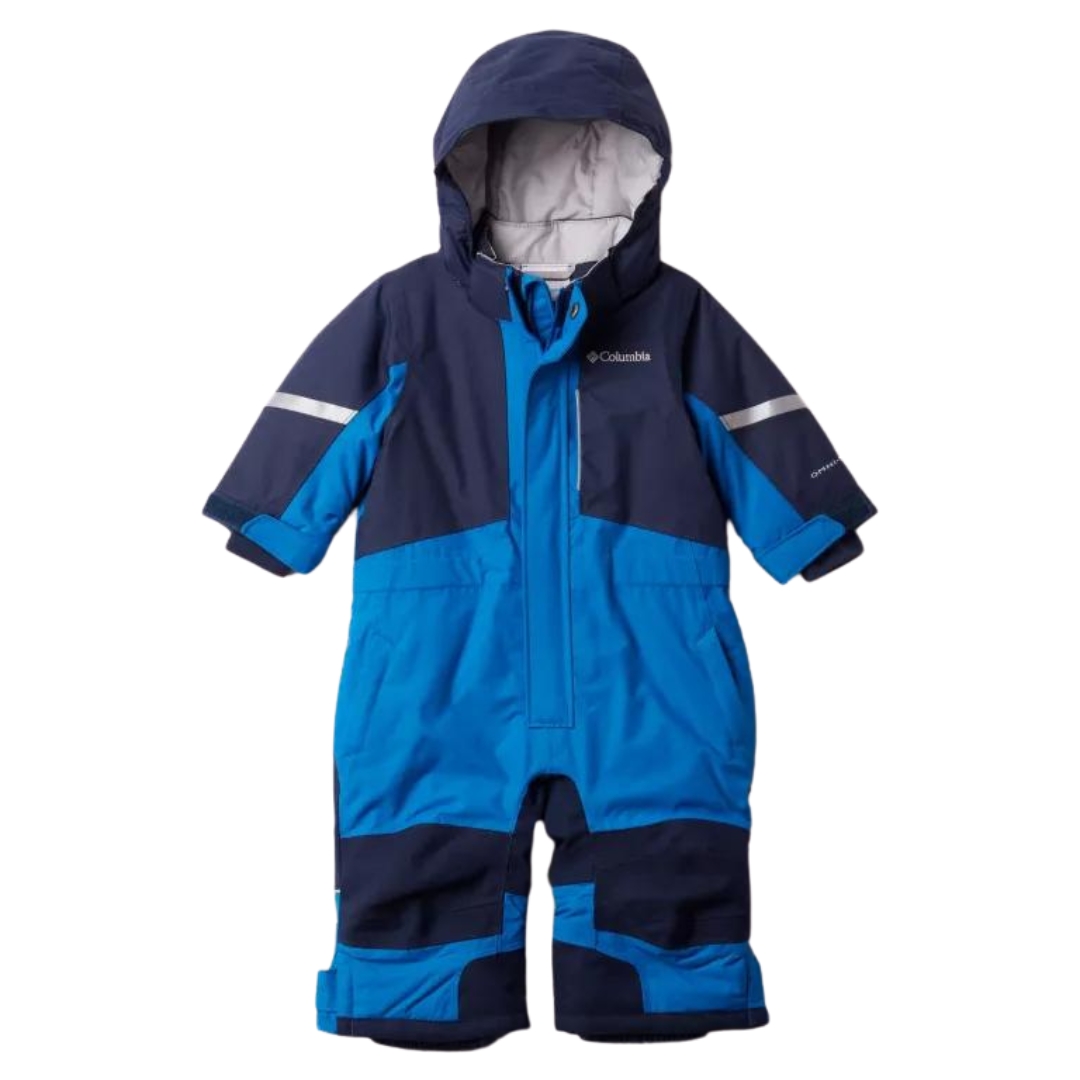 HABIT DE NEIGE COLUMBIA BUGA II SUIT POUR bébé COULEUR 432-BRIGHT INDIGO-COLLEGIATE NAVY VUE DE L'ENSEMBLE BLEU ROYAL ET BLEU MARINE DE FACE