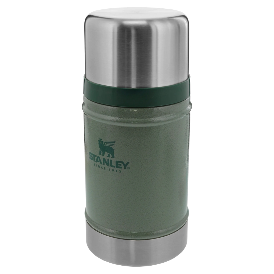 POT POUR ALIMENT STANLEY CLASSIC LEGENDARY 24OZ couleur hammertone green vu du pot vert de face