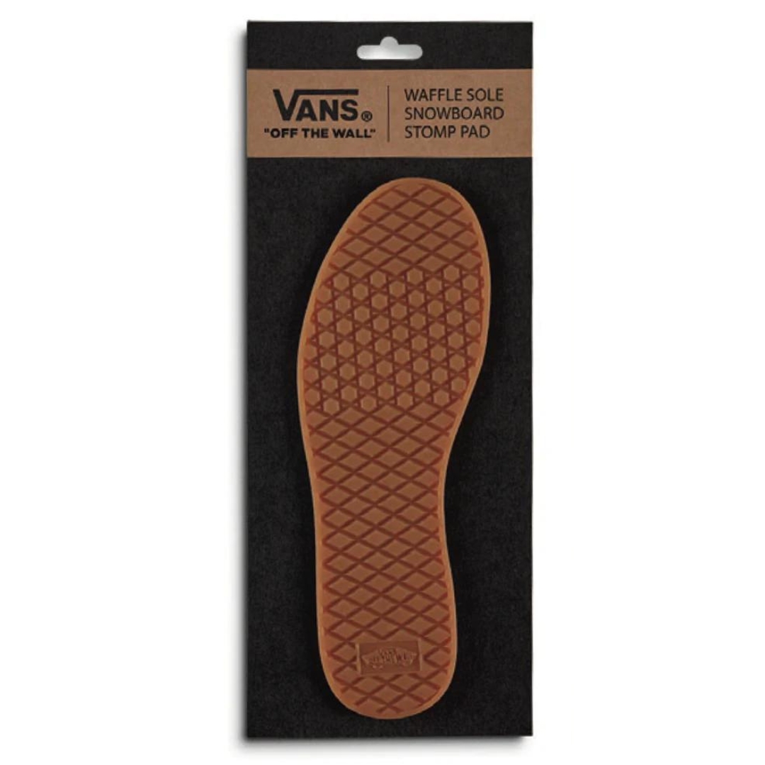 SEMELLE DE TRACTION VANS U left WAFFLE STOMP PAD couleur RES-GUM vue de la semelle brune dans son emballage de vente