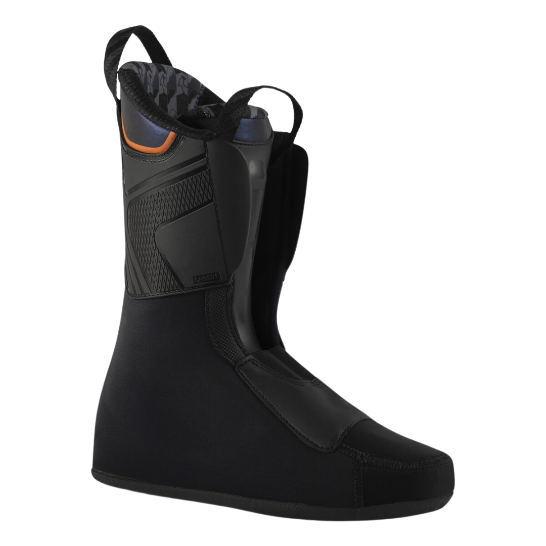 BOTTE DE SKI ALPIN ROSSIGNOL HI-SPEED PRO 110 MV GW POUR HOMME couleur black/orange vu du chausson isolant de la botte