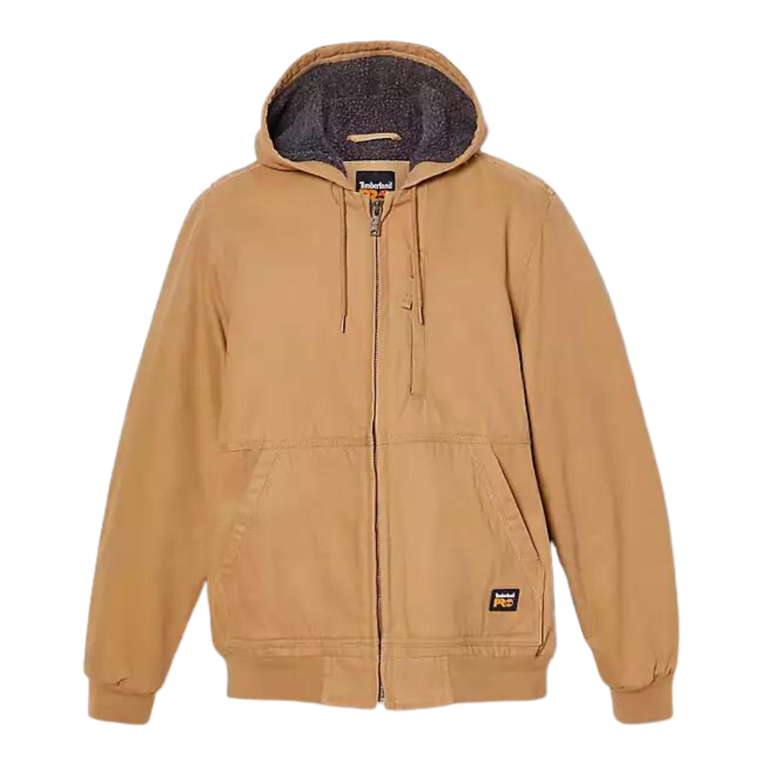 veste en toile à capuchon timberland Pro gritman pour homme couleur dark wheat vu de la veste brune/beige de face