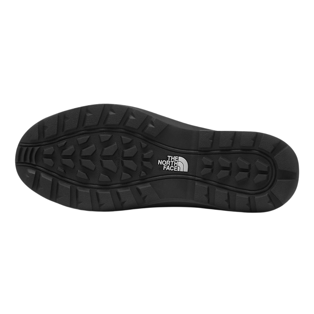 BOTTE D'HIVER IMPERMÉABLE THE NORTH FACE CHILKAT V LACE POUR HOMME couleur BRUN CLAIR/NOIR TNF vue de la botte brune caramel au haut et noire au bas vue sur la semelle d'usure