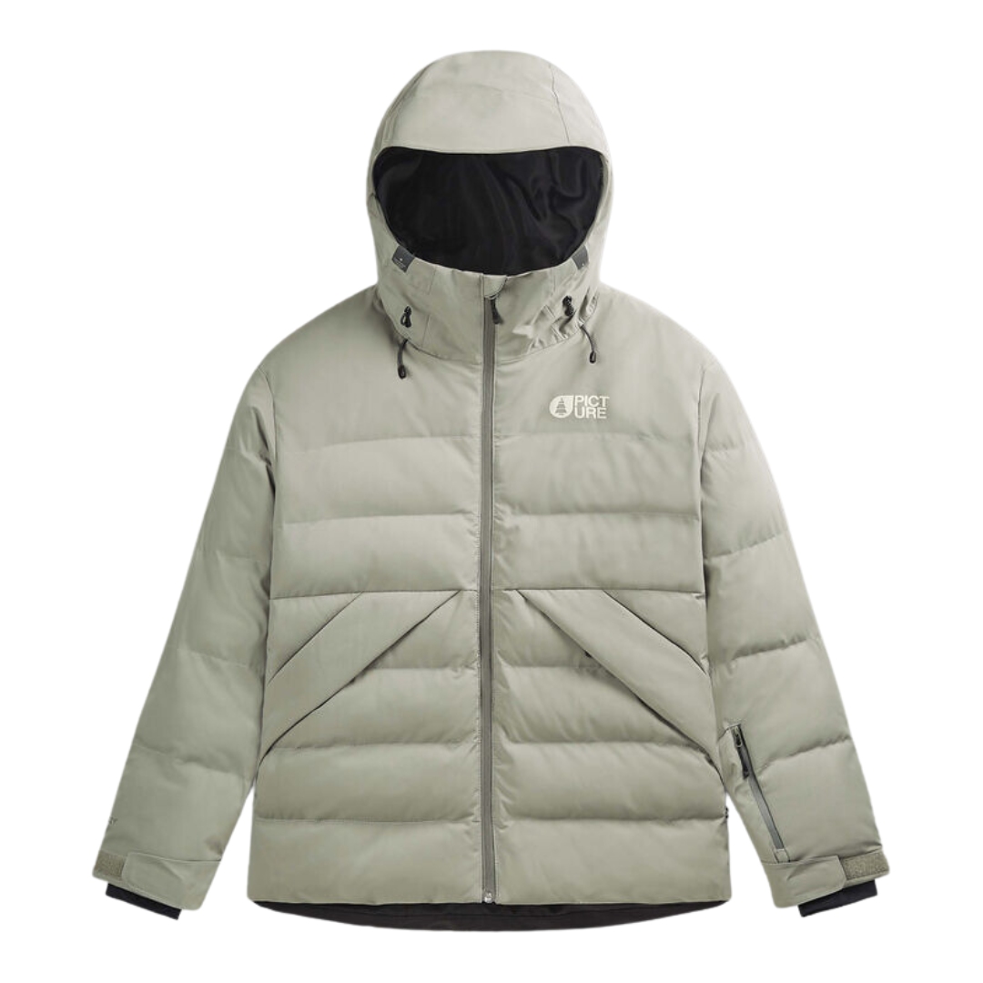 MANTEAU DE SKI PICTURE LEMENT POUR FEMME couleur shadow vu du manteau gris pale de face