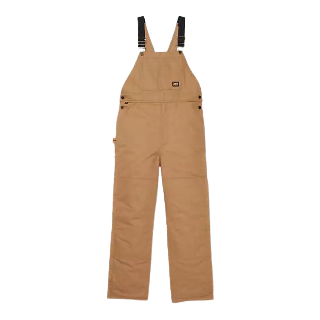 salopette isolée timberland gritman pour homme couleur dark wheat vu de la salopette brune/beige de face
